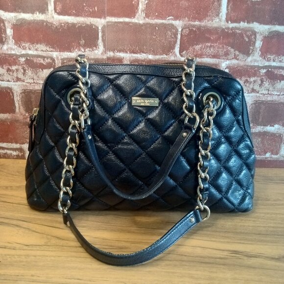 kate spade Handbags - Kate Spade Georgina Gold Coast Black Leather Bag Purse